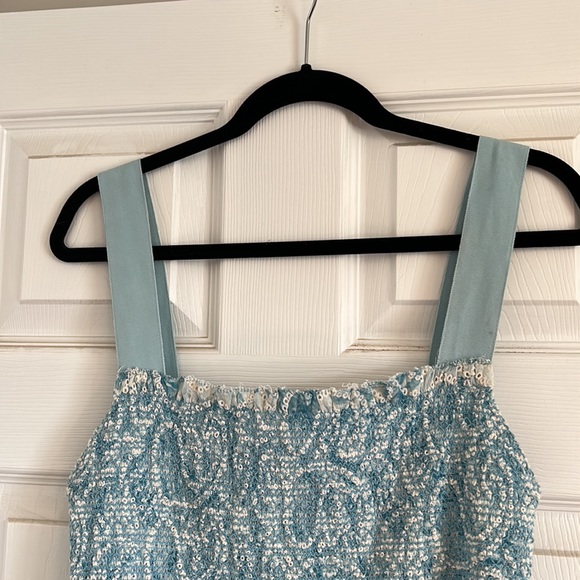 Alice + Olivia Jocelyn Smock Mini Dress Size 10 - Picture 5 of 9